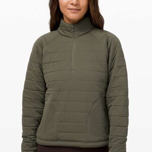 Lululemon Women’s Olive Green Dynamic Movement 1/2 Zip Size S